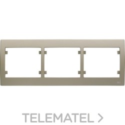 Marco 3 elementos horizontal serie Iris en beige cemento con referencia 18003-BC de la marca BJC.