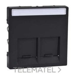 TAPA RJ45 DOBLE ELEGANCE/AQUADESIGN ANTRACITA con referencia MTN466514 de la marca SCHNEIDER ELEC.