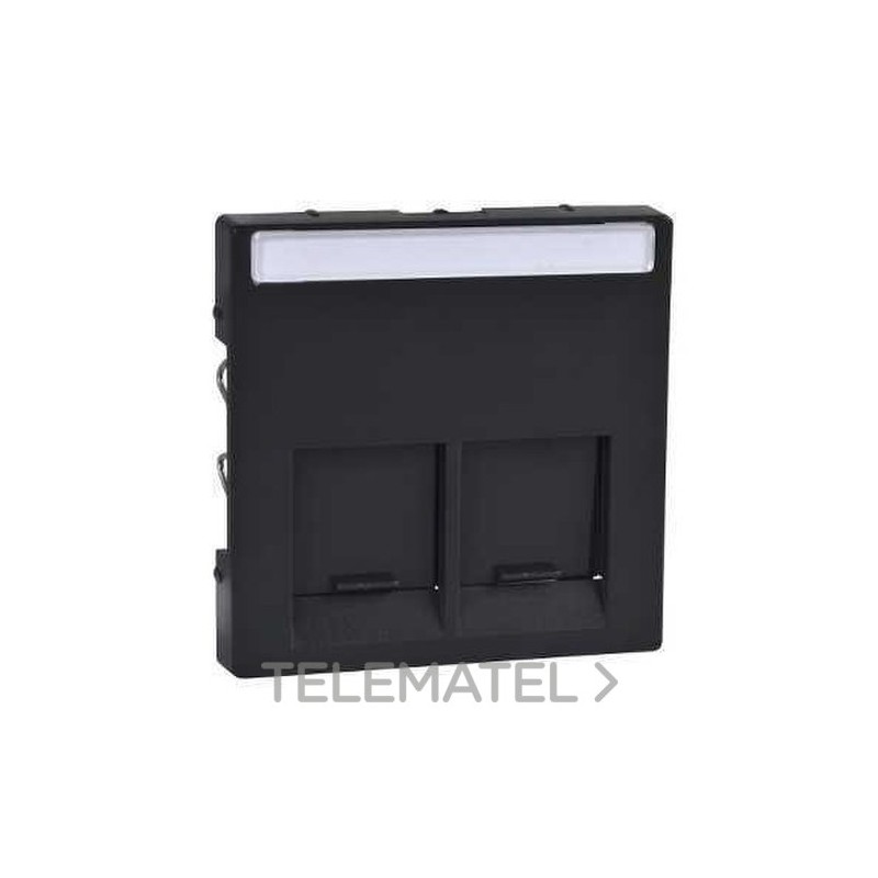 TAPA RJ45 DOBLE ELEGANCE/AQUADESIGN ANTRACITA con referencia MTN466514 de la marca SCHNEIDER ELEC.