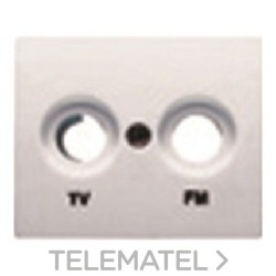 Tapa toma TV-FM serie Mega en blanco perla mabe con referencia 22330-BP de la marca BJC.
