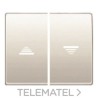 Tecla doble pulsador interruptor persianas serie Mega en blanco perla con referencia 22765-BP de la marca BJC.