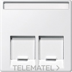 Tapa RJ45 doble ELEGANCE/AQUADESIGN blanco con referencia MTN469919 de la marca SCHNEIDER ELECTRIC.