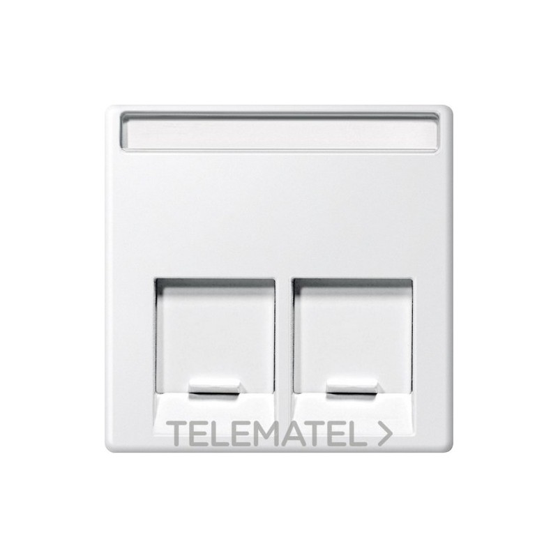 Tapa RJ45 doble ELEGANCE/AQUADESIGN blanco con referencia MTN469919 de la marca SCHNEIDER ELECTRIC.