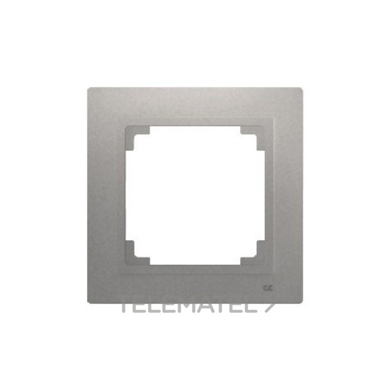 Marco mecanismo tarjetero serie Viva 55x55mm en gris piedra con referencia 23201-GP de la marca BJC.