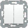 Interruptor doble serie Viva en blanco con referencia 23509 de la marca BJC.