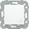 Pulsador contacto abierto logo campana serie Viva en blanco con referencia 23516-1 de la marca BJC.