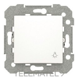 Pulsador contacto abierto logo bombilla serie Viva en blanco con referencia 23516-2 de la marca BJC.