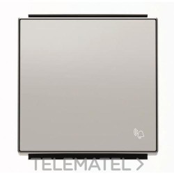 Tecla pulsador con símbolo timbre Sky Niessen plata con referencia 8504 PL de la marca NIESSEN.