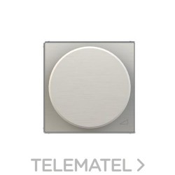 Tapa+botón regulador giratorio Sky Niessen acero inoxidable antihuella con referencia 8560.2 AI de la marca NIESSEN.
