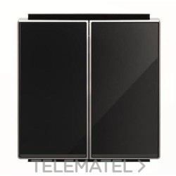 Tecla doble interruptor conmutador Sky Niessen cristal negro con referencia 8511 CN de la marca NIESSEN.