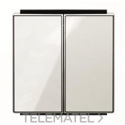 Tecla doble interruptor conmutador Sky Niessen cristal blanco con referencia 8511 CB de la marca NIESSEN.