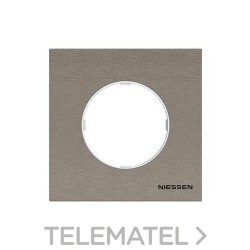 Marco de 1 elemento Skymoon acero inoxidable con referencia 8671 OX de la marca NIESSEN.