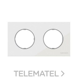 Marco de 3 elementos Skymoon cristal blanco con referencia 8673 CB de la marca NIESSEN.