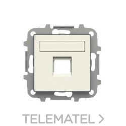 Tapa 1 conector con persiana Sky blanco con referencia 8518.1 BL de la marca NIESSEN.
