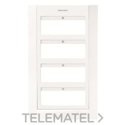 Placa embellecedora para 24 módulos con centralización de mando Zenit blanco con referencia T1274 BL de la marca NIESSEN.