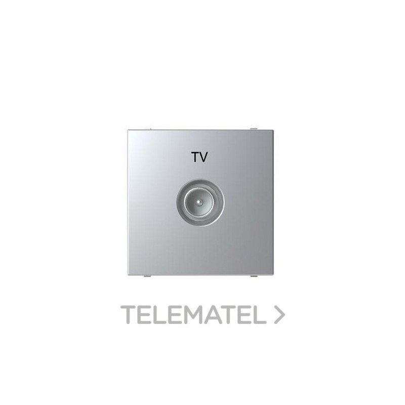 Toma televisión final tipo-M con 2 módulos plata con referencia N2250.7 PL de la marca NIESSEN.