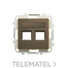 Tapa 2 conectores con persiana de la serie SKY color oro envejecido con referencia 8518.2 OE de la marca NIESSEN.