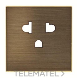 Tapa base de enchufe euroamericana de la serie SKY color oro envejecido con referencia 8538 OE de la marca NIESSEN.