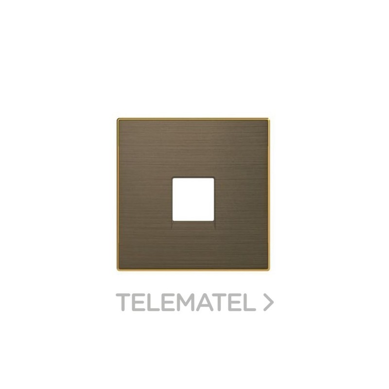Tapa toma de teléfono / informática de la serie SKY color oro envejecido con referencia 8517 OE de la marca NIESSEN.