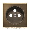 Tapa base enchufe TT francés de la serie SKY color oro envejecido con referencia 8587 OE de la marca NIESSEN.