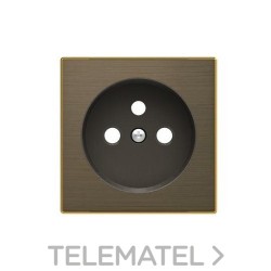 Tapa base enchufe TT francés plano de la serie SKY color oro envejecido con referencia 8587.9 OE de la marca NIESSEN.