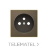 Tapa base enchufe TT francés plano de la serie SKY color oro envejecido con referencia 8587.9 OE de la marca NIESSEN.