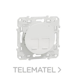 Toma doble RJ-45 categoría 6 UTP con referencia S520485 de la marca SCHNEIDER ELECTRIC.