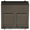Tapa inclinada 2 soportes con persiana Zenit antracita con referencia N2216.8 AN de la marca NIESSEN.