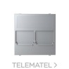 Tapa plana 2 soportes con persiana Zenit plata con referencia N2216.4 PL de la marca NIESSEN.
