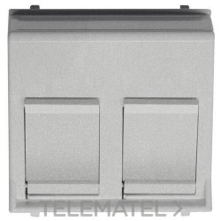 Tapa inclinada 2 soportes con persiana Zenit plata con referencia N2216.8 PL de la marca NIESSEN.