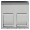 Tapa inclinada 2 soportes con persiana Zenit plata con referencia N2216.8 PL de la marca NIESSEN.