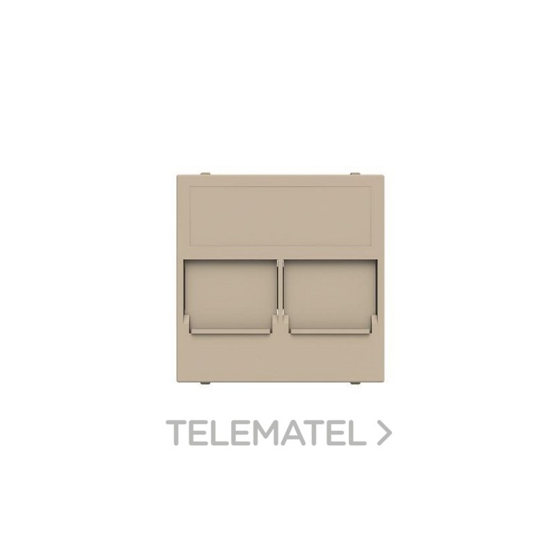 Tapa plana 2 soportes con persiana Zenit champán con referencia N2216.4 CV de la marca NIESSEN.