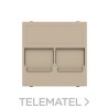 Tapa plana 2 soportes con persiana Zenit champán con referencia N2216.4 CV de la marca NIESSEN.