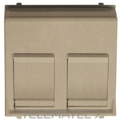Tapa inclinada 2 soportes con persiana Zenit champán con referencia N2216.8 CV de la marca NIESSEN.