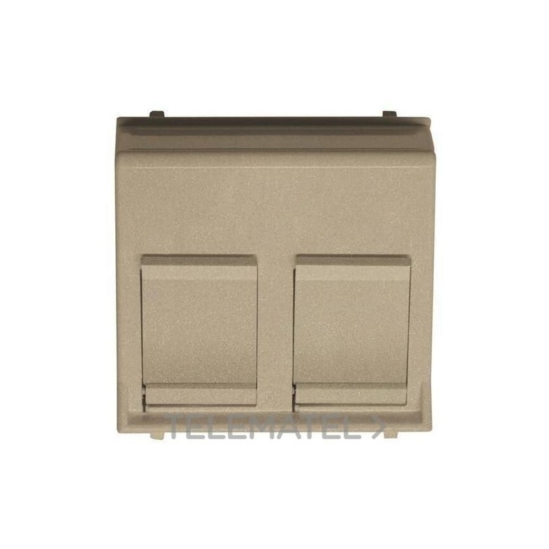 Tapa inclinada 2 soportes con persiana Zenit champán con referencia N2216.8 CV de la marca NIESSEN.