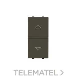 Interruptor para persianas 1 módulo Zenit antracita con embellecedor en antracita con referencia N2144.1 AA de la marca NIESSEN