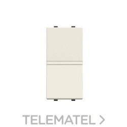 Conmutador 1 módulo Zenit blanco con embellecedor en blanco con referencia N2102 BB de la marca NIESSEN.