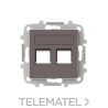 Tapa 2 conectores con persiana Sky Niessen Taupé con referencia 8518.2 TP de la marca NIESSEN.
