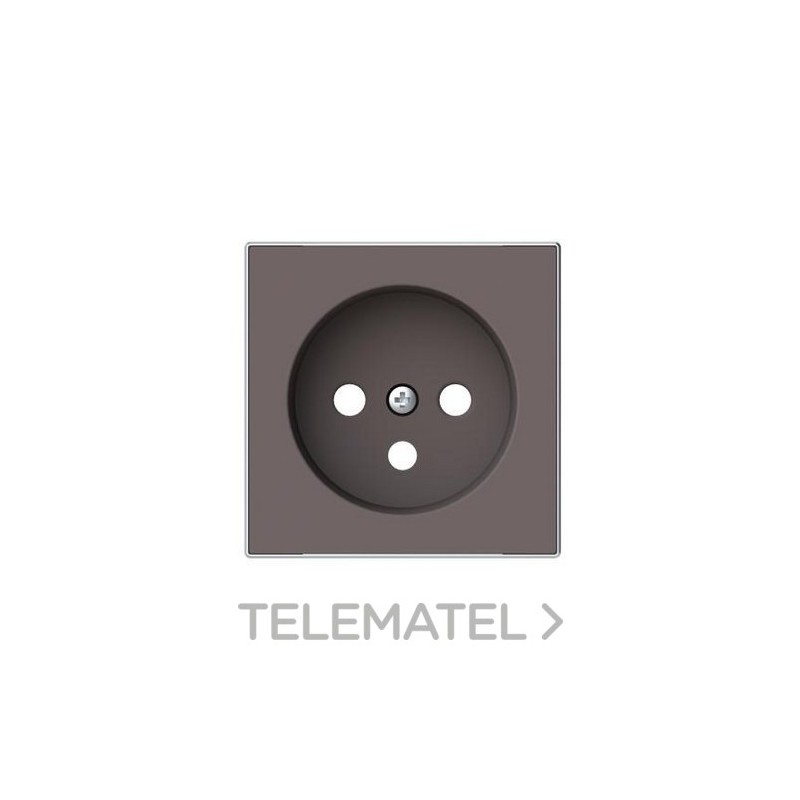 Tapa base enchufe TT francés plano Sky Niessen Taupé con referencia 8587.9 TP de la marca NIESSEN.