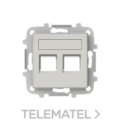 Tapa 2 conectores con persiana Sky Niessen Duna con referencia 8518.2 DN de la marca NIESSEN.