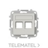 Tapa 2 conectores con persiana Sky Niessen Duna con referencia 8518.2 DN de la marca NIESSEN.
