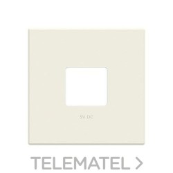Tapa cargador USB Serie de lujo blanco essence con referencia 8585 BE de la marca NIESSEN.