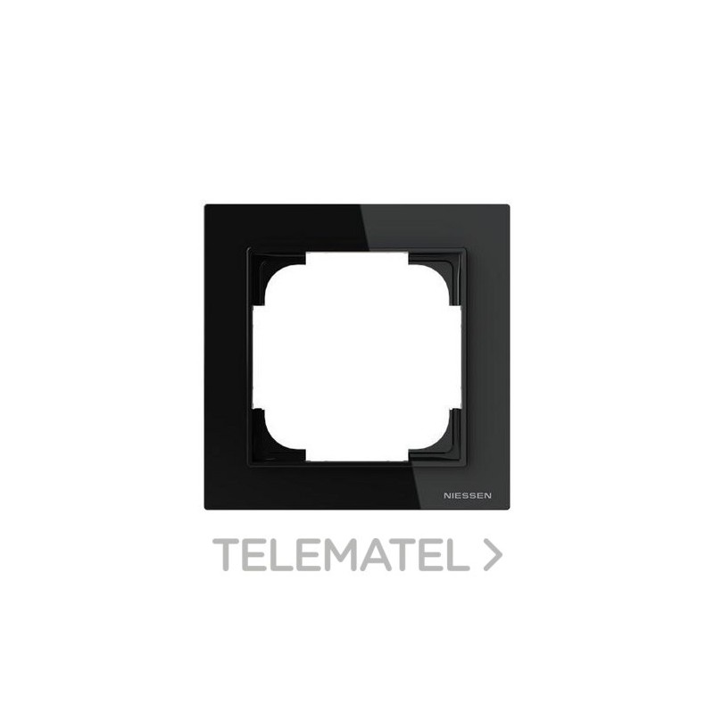 Marco 1 elemento Serie Alba cristal negro con referencia 8971 CN de la marca NIESSEN.
