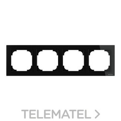 Marco 4 elementos Serie Alba cristal negro con referencia 8974 CN de la marca NIESSEN.