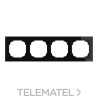 Marco 4 elementos Serie Alba cristal negro con referencia 8974 CN de la marca NIESSEN.