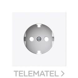 Tapa base enchufe Schuko TT lateral Serie Alba blanco mate con referencia 8988 BT de la marca NIESSEN.