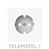 Tapa base enchufe Schuko TT lateral Serie Alba blanco mate con referencia 8988 BT de la marca NIESSEN.