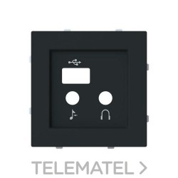 Tapa módulo sonido USB y Bluetooth Serie Alba negro mate con referencia 8968.3 NT de la marca NIESSEN.