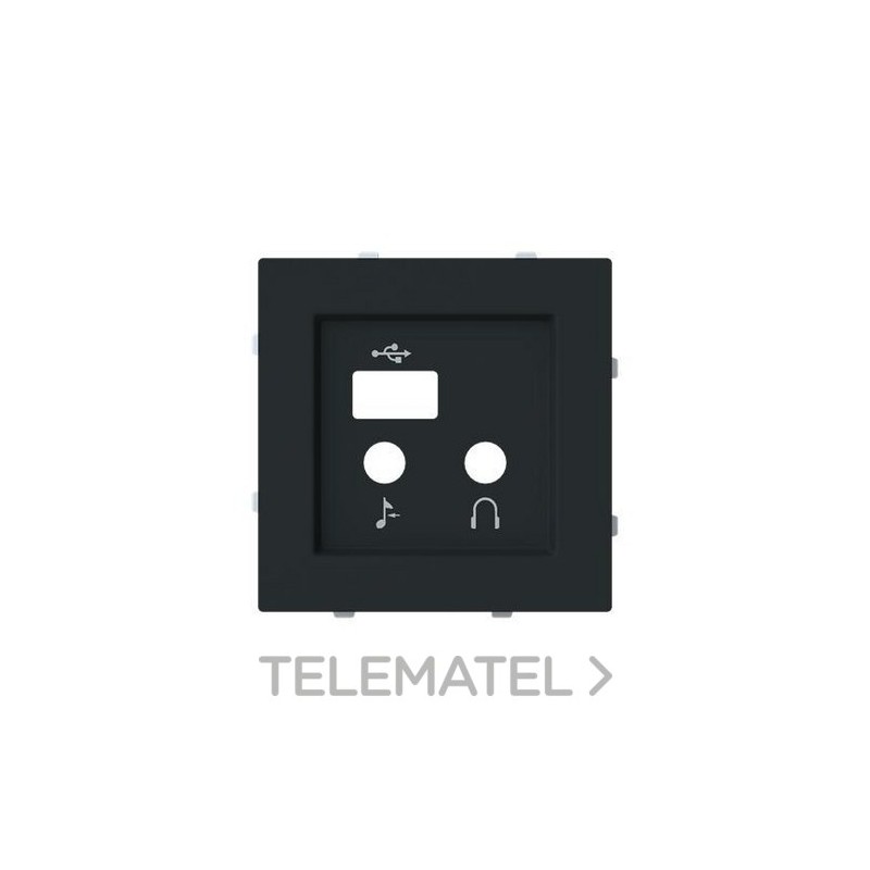 Tapa módulo sonido USB y Bluetooth Serie Alba negro mate con referencia 8968.3 NT de la marca NIESSEN.