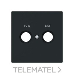 Tapa toma TV-R/SAT Serie Alba negro mate con referencia 8950.1 NT de la marca NIESSEN.